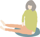 女性がくつろいでるイラスト